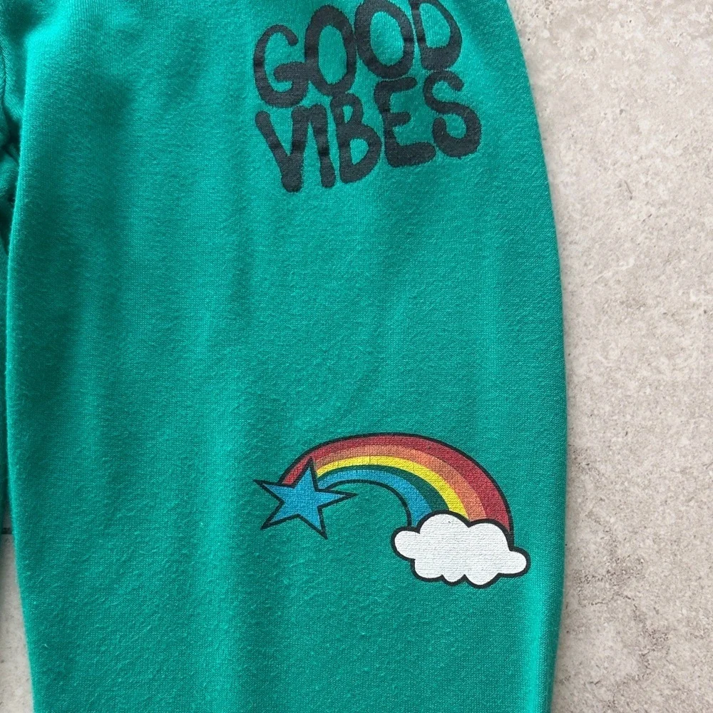 Flowers by Zoe Green Good Vibes Sweat suit set  sz 6x